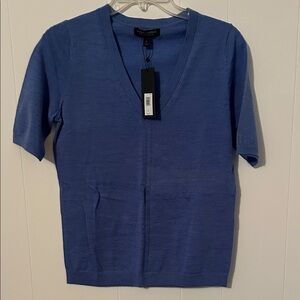 100% Wool Banana Republic Blue V-Neck Sweater